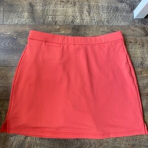 Peter Millar UPF 50+ Sun Protection Bright Pink Orange Skort, Sz large